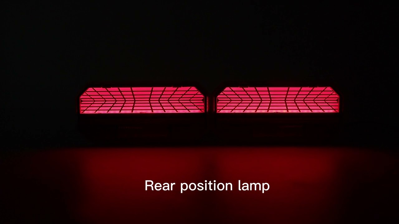 Комплект Ляв + Десен Мултифункционални Диодни LED Лед Стопове с Бягащ Мигач Неон Neon Ефект 12V - 24V 235mm X 110mm X 30mm E9 За Бус Камион Тир Ремарке Караванa
