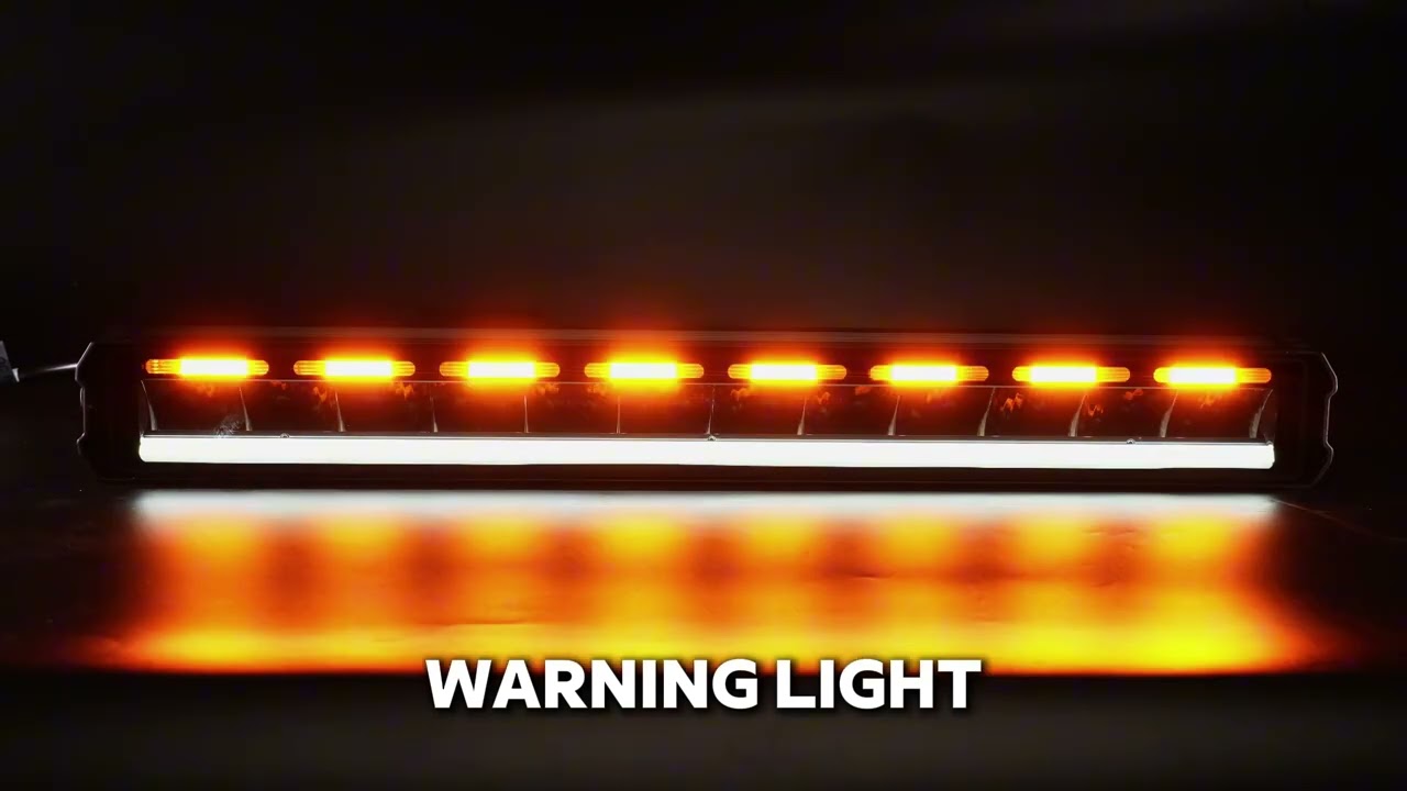 58.5 cm / 23 Инча 12V - 24V Висококачествен Led Bar Лед Бар Диоден Прожектор с бяла DRL габаритна светлина и оранжева аварийна блиц 7800LM