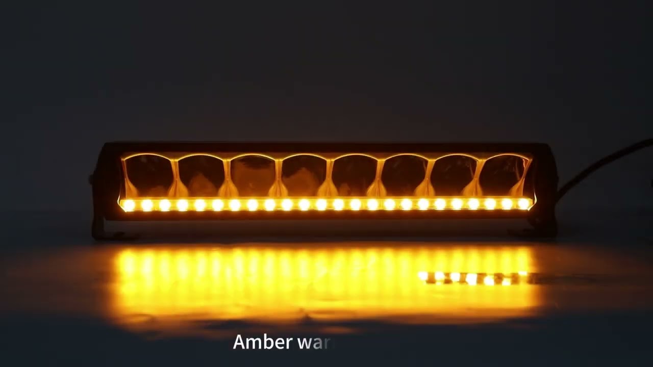 45 cm 12 - 24 V Висококачествен Led Bar Лед Бар Диоден Прожектор DRL с бяла габаритна светлина и оранжева аварийна блиц 80W 5500LM