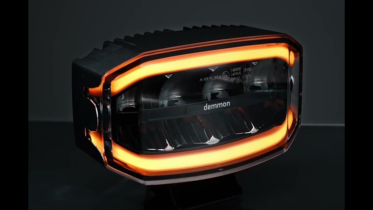 LED Халоген Demmon 10" (244mm) IP67, 9-32V 90W E-MARK (ECE R148/R149/R10) с Динамична Бяла и Оранжева DRL Светлина-Мигач