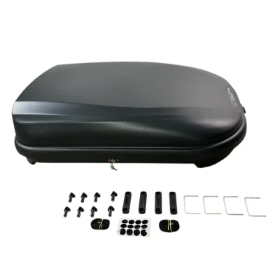 Автобокс Junior FL 125x90x34cm с 80 mm крепежи, с ключ, 320 литра - черен