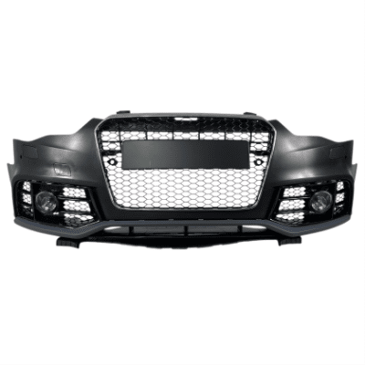 Предна броня за Audi A5 (2011-2015) с халогени - RS5 Design с хром лайсна и отвори за парктроник