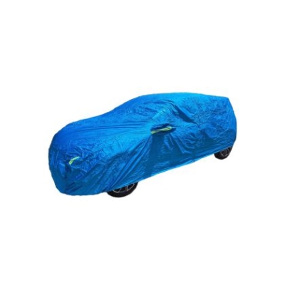 Покривало за кола ватирано отвътре, с цип за шофьорската врата и джобове за огледала 572x183x122cm - размер XXL - Синьо