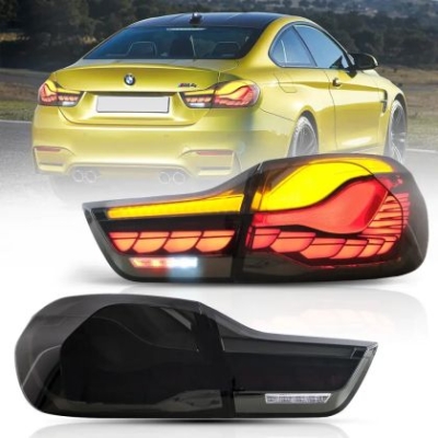 Диодни стопове за BMW F32 / F33 / F36 / F82 / F83 (2014-2020) GTS look с бягащ мигач - опушени