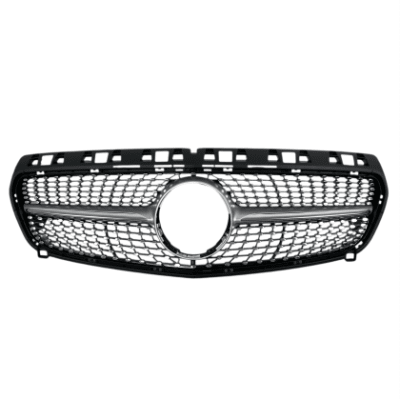 Решетка Mercedes W176 A-Class (2013-2015) - Diamond look, черна с хром лайсни