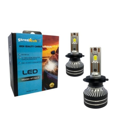 Лед крушки - Led система D1S / D2S / D2R / D3S / D4S на 12V Волта без баласти Streetech модел STN2 за фарове - 150 000 Лукса, 45W - Canbus 6000K - 1500% повече светлина