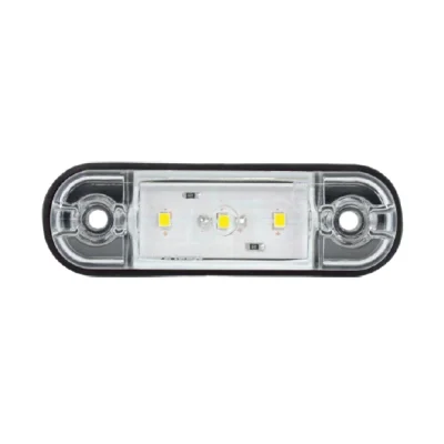 Бяла LED Габаритна светлина / Маркер - 3 диода 12V-24V