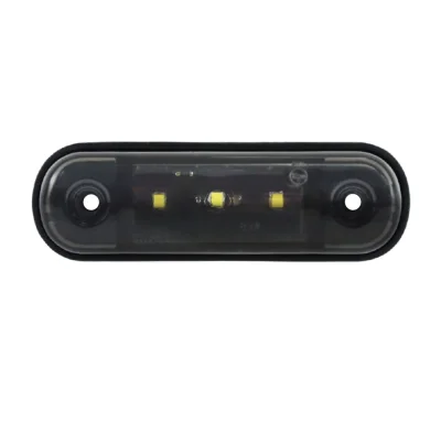 Бяла LED Габаритна светлина / Маркер - Опушен 3 диода 12V-24V