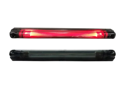 Червен LED габарит/контурна светлина – Опушен 6 Диода 24V 240 mm