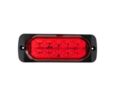 Червена LED Сигнална / Аварийна Блиц светлина - 12 диода 12V-24V