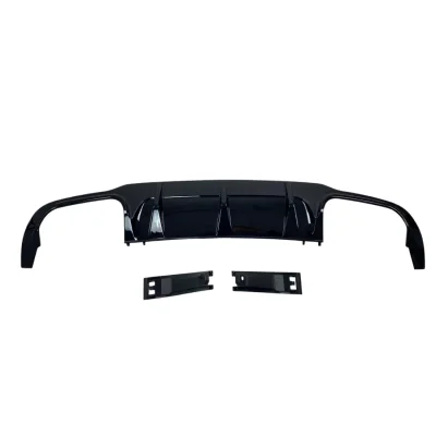 Дифузер за задна броня за Mercedes W204 C-Class (2007-2013) C63 AMG Style - черен гланц