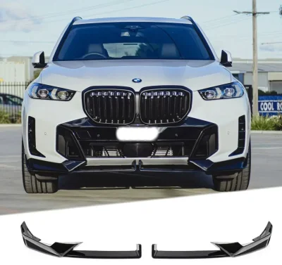 Добавка предна броня за BMW X5 G05 (2023+) M-Performance - черен гланц