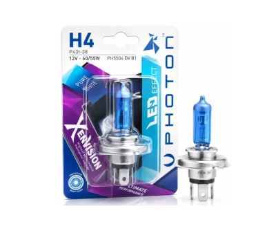 Халогенна Крушка H4 Photon Xenon Vision 12V 55/60W 5000K – Студено Бяла Светлина