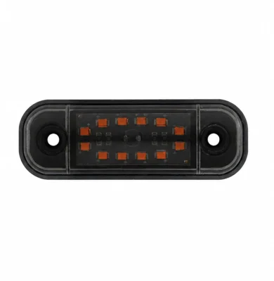 Жълта LED Габаритна светлина / маркер - Опушен 12 диода 12V-24V