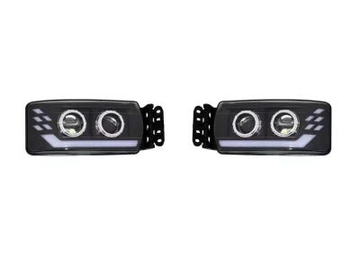Комплект LED Фарове за IVECO STRALIS 24V – DRL, Startup Effect, Лупи, OEM 5801571745 / 5801571746