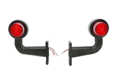 Комплект LED Габаритни светлини тип рогче - Червени  160мм  12V-24V
