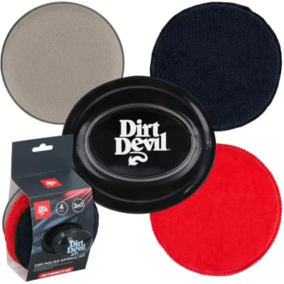 Комплект от 3 полиращи гъби DIRT DEVIL – Ø 12,5 см, с ергономична дръжка за ръчно полиране