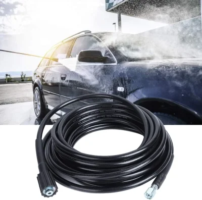 Маркуч за водоструйка с високо налягане - 10 м, M22-14 mm, 400 bar (5800 PSI), до 60°C, гъвкав и устойчив на износване, черен