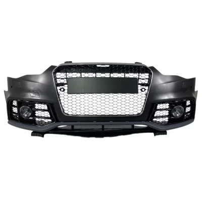 Предна броня за Audi A5 (2011-2015) с халогени - RS5 Design с хром лайсна и отвори за парктроник