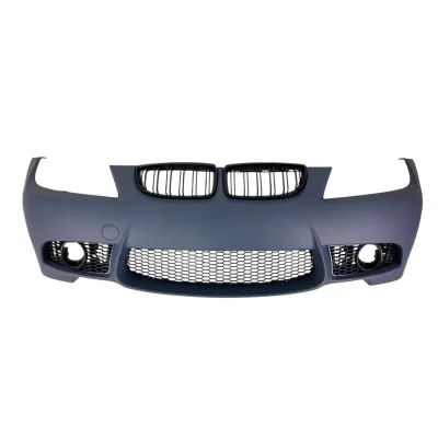 Предна броня за BMW E90 (2008+) - М3 дизайн с  бъбреци, отвори за халогени, маркирана за парктроник