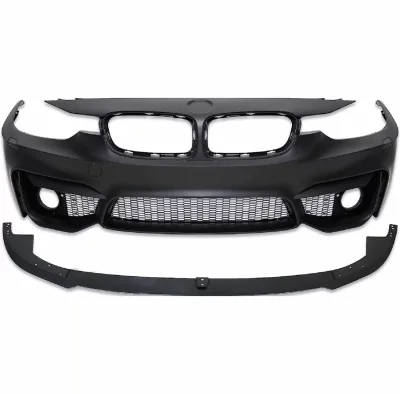 Предна Броня за BMW F30 (2011-2019) - M3 с лип спойлер - без отвори за парктроник, с отвори за халогени