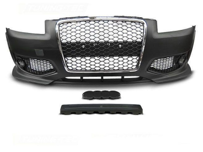 Предна броня за Audi A3 8P (2005-2008) - RS Дизайн с хром решетка