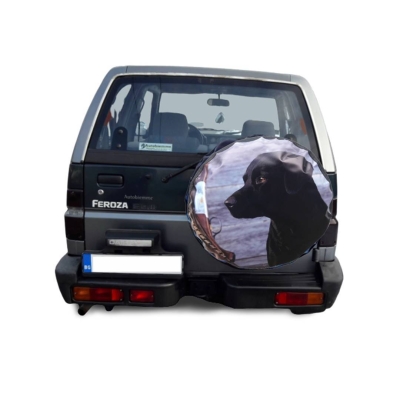 Кожен калъф за резервна гума на джип с картинка КУЧЕ