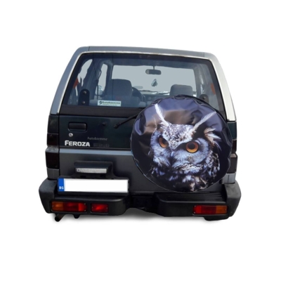 Кожен калъф за резервна гума на джип с картинка БУХАЛ