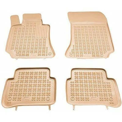 Гумени стелки за Volkswagen Sharan (1996-2010) / Ford Galaxy (1996-2006) / Seat Alhambra (1996-2010) - тип леген за 1, 2 и 3 ред седалки - Бежови