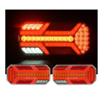 Комплект LED ЛЕД Диодни Стопове, Динамичен Мигач, 7 Функции, 12/24V