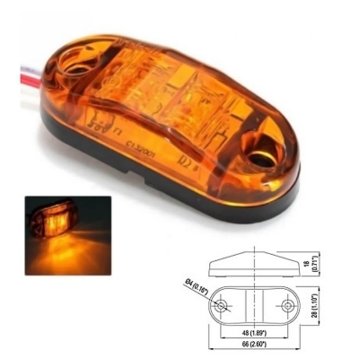 LED габарит за камион , бус , ремарке и др 12V - оранжев 120
