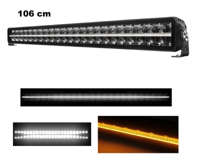 106 cm / 42 Инча 12V - 24V Led Bar Лед Бар Пиано дизайн Диоден Прожектор Супер Мощен Бяла и Оранжева Светлина Габарит Мъгла Блиц Високо Качество Ново