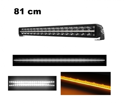 81 cm / 32 Инча 12V - 24V Led Bar Лед Бар Пиано дизайн Диоден Прожектор Супер Мощен Бяла и Оранжева Светлина Габарит Мъгла Блиц Високо Качество Ново П