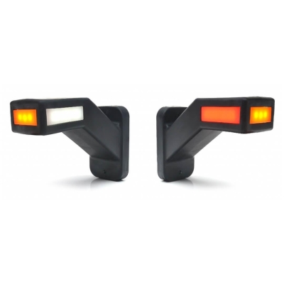 Комплект LED габарити тип рогче Е-Mark, неон ефект, за камион, ремарке 12/24V, Три Светлини, 14.6 см