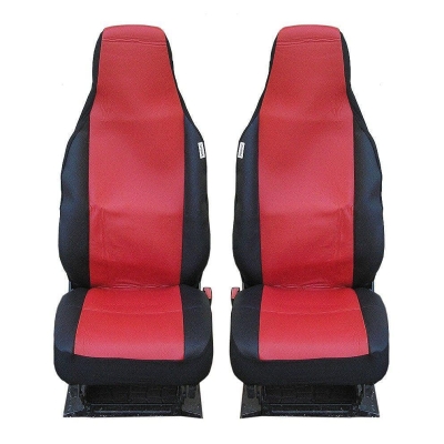 Калъфи за предни седалки Flexzon за Toyota Aygo, Citroen C1, Peugeot 107, Текстил, Червени
