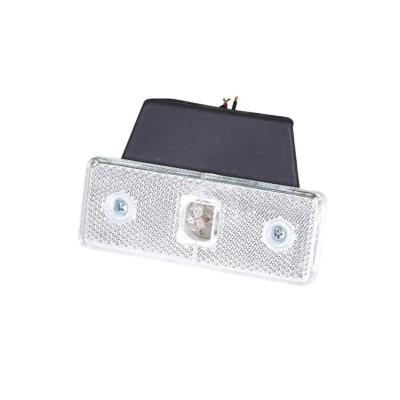 12V Диоден 4 LED ЛЕД Маркер габарит токос светлина за камиони бус ван ремарке каравана - 110 мм х 40 мм - бял