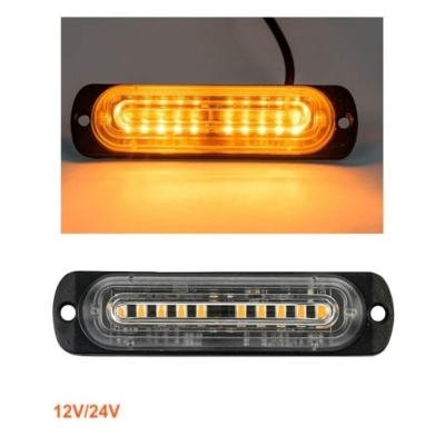 10 LED Аварийна лампа за пътна помощ , жълта блиц мигаща светлина 12V 24V - 748