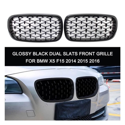 Бъбреци Решетки за BMW X5 E70 / X6 E71 (2007-2013)Diamond Style Черен Гланц