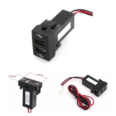 Двойно USB Зарядно за Вграждане за Peugeot 307 12V 4.2 Amp