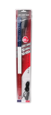 Светещ лед бар 60 cm 45 LED 12V - 24V синьо-бяло-червено FR France флаг знаме Франция