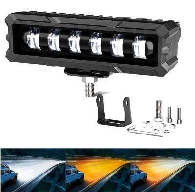 155 cm 7Д Диоден Прожектор Супер Мощен Халоген Led Bar Лед Бар Комбиниранa Бяла и Жълта Светлина 12V - 24V За АТВ SUF Джип 4х Offroad Камион
