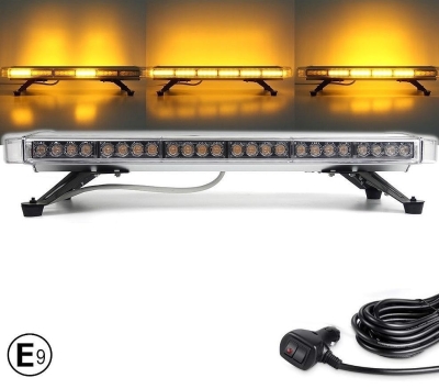 76.2 см 56 LED ЛЕД мощна аварийна диодна сигнална лампа блиц 12-24V 15 режима на работа жълта оранжева светлина E-Mark Е9 за пътна помощ платформа сне