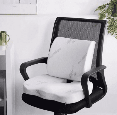 Комплект от 2бр Ортопедични анатомични възглавници с бамбукови нишки за лумбална опора и за сядане от мемори пяна