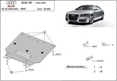 Метална кора под скоростна кутия AUDI A5 Sportback (8TA) от 2009 до 2012
