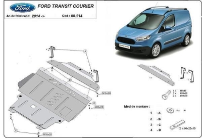 Метална кора под двигател и скоростна кутия FORD TRANSIT TOURNEO COURIER от 2014