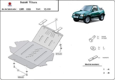 Метална кора под двигател SUZUKI VITARA 2D от 1989 до 1998