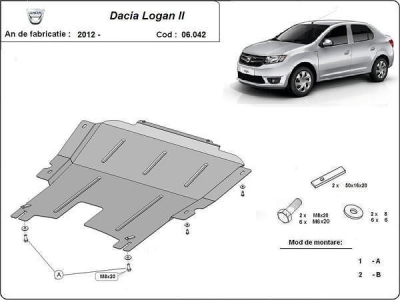 Метална кора под двигател и скоростна кутия DACIA LOGAN II от 2012