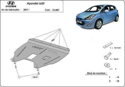Метална кора под двигател и скоростна кутия HYUNDAI IX20 от 2010