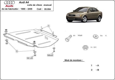Метална кора под скоростна кутия AUDI A4 (8D2, B5) от 1994 до 2001