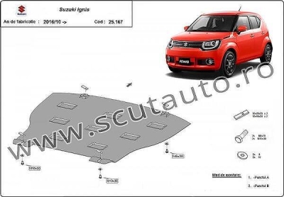 Метална кора под двигател и скоростна кутия за SUZUKI IGNIS (MF) от 2016